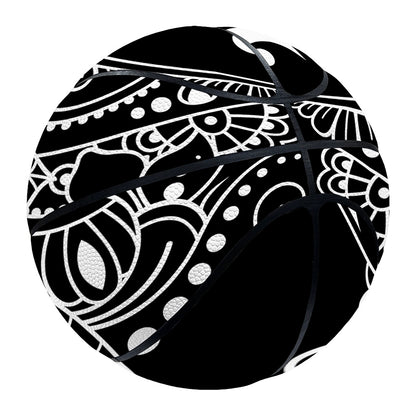 Black And White Om Print Basketball