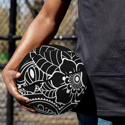 Black And White Om Print Basketball
