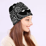Black And White Om Print Beanie