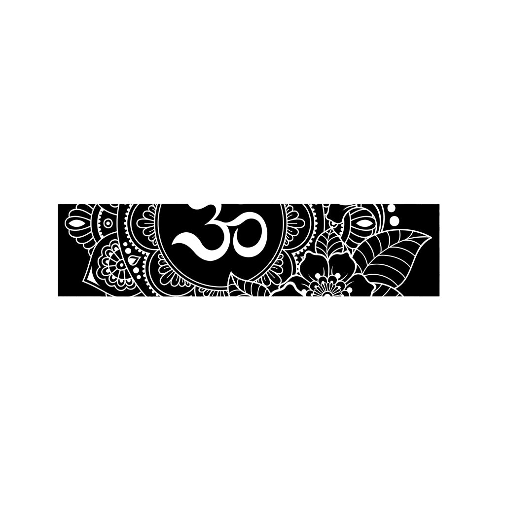 Black And White Om Print Bed Runner
