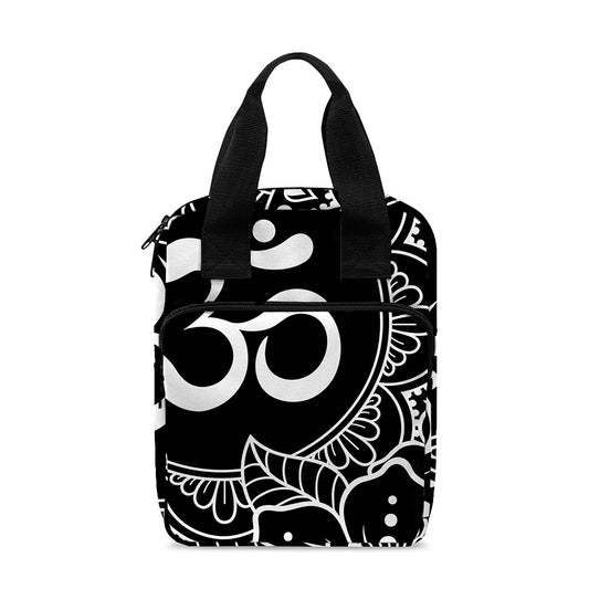 Black And White Om Print Bible Tote Bag