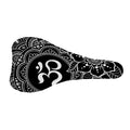 Black And White Om Print Bicycle Seat Cover