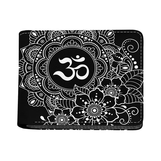 Black And White Om Print Bifold Wallet