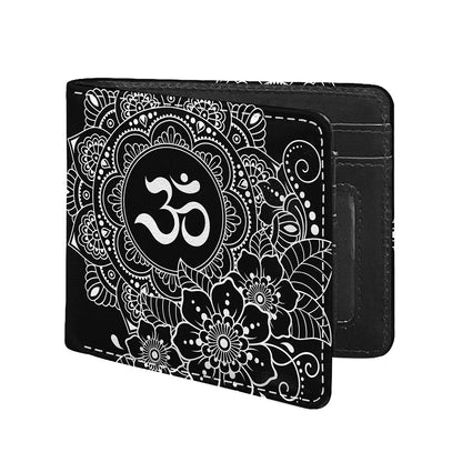 Black And White Om Print Bifold Wallet