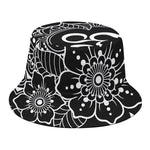 Black And White Om Print Bucket Hat