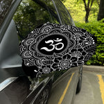 Black And White Om Print Car Side Mirror Covers
