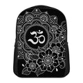 Black And White Om Print Casual Backpack