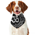 Black And White Om Print Dog Bandana