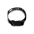 Black And White Om Print Dog Collar