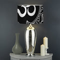 Black And White Om Print Drum Lamp Shade