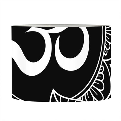 Black And White Om Print Drum Lamp Shade