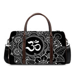 Black And White Om Print Duffle Bag