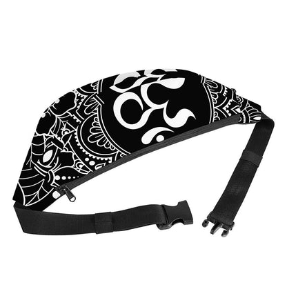 Black And White Om Print Fanny Pack