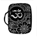 Black And White Om Print Front Pocket Bible Bag