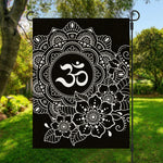 Black And White Om Print Garden Flag