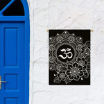 Black And White Om Print Garden Flag