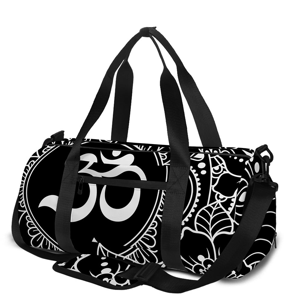 Black And White Om Print Gym Bag