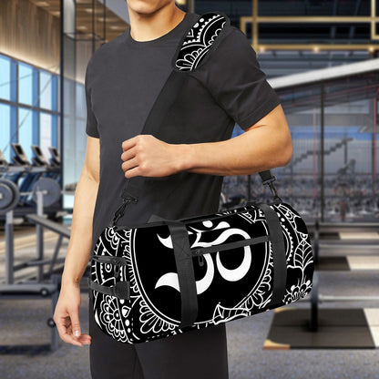 Black And White Om Print Gym Bag