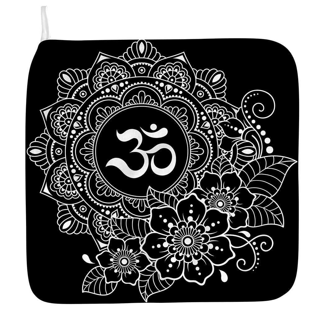 Black And White Om Print Hand Towel