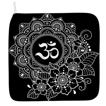 Black And White Om Print Hand Towel