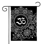 Black And White Om Print House Flag