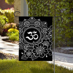 Black And White Om Print House Flag