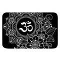 Black And White Om Print Indoor Door Mat