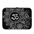 Black And White Om Print Laptop Sleeve