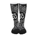 Black And White Om Print Long Socks