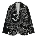 Black And White Om Print Men's Blazer