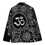 Black And White Om Print Men's Blazer