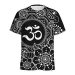 Black And White Om Print Men's Sports T-Shirt