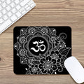 Black And White Om Print Mouse Pad