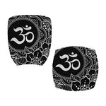 Black And White Om Print Office Chair Cover