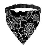 Black And White Om Print Over The Collar Dog Bandana