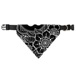 Black And White Om Print Over The Collar Dog Bandana