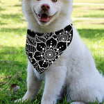 Black And White Om Print Over The Collar Dog Bandana