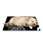 Black And White Om Print Pet Cooling Mat Cover