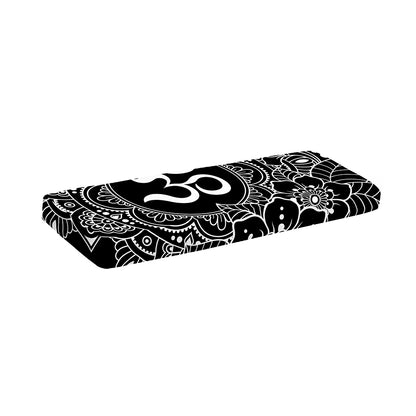 Black And White Om Print Piano Keyboard Cover