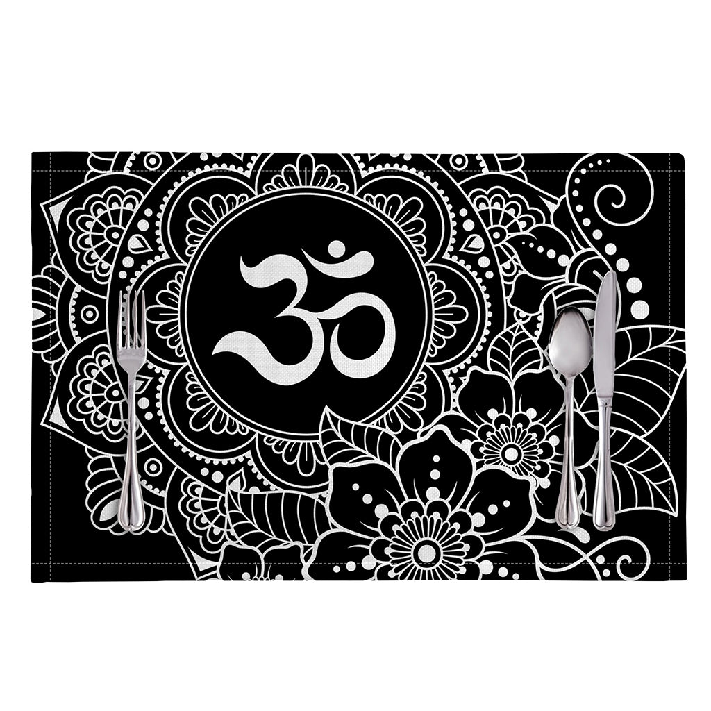 Black And White Om Print Placemat