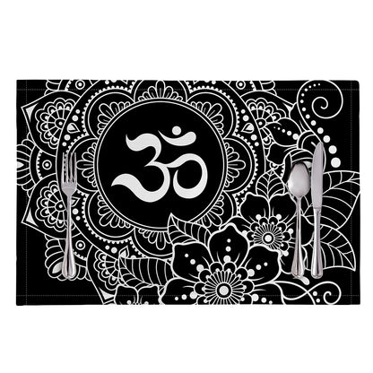 Black And White Om Print Placemat