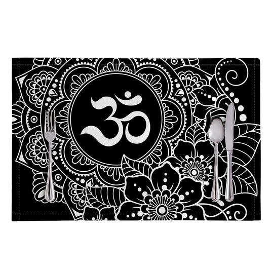 Black And White Om Print Placemat
