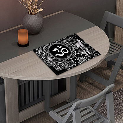 Black And White Om Print Placemat