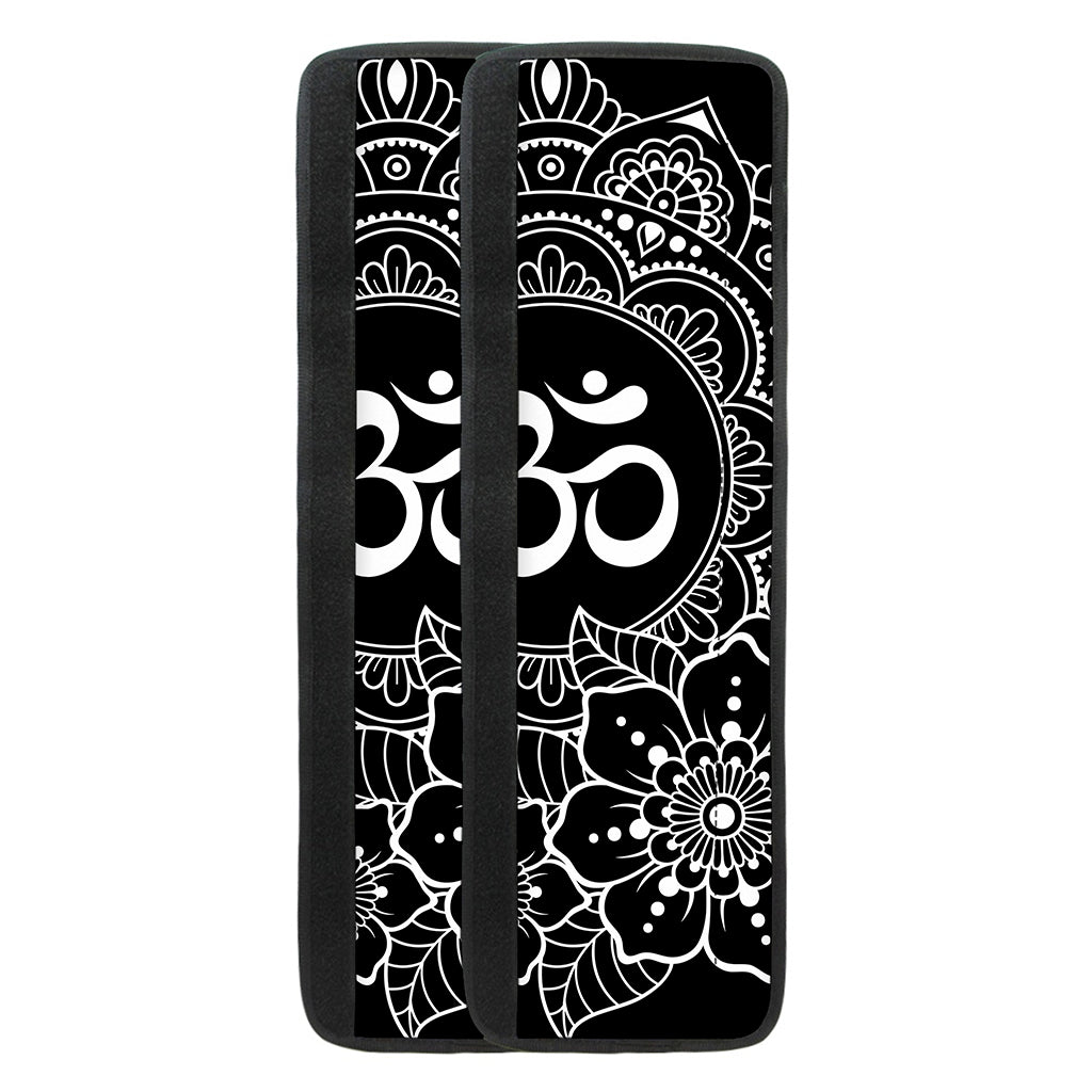 Black And White Om Print Refrigerator Handle Covers