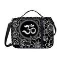 Black And White Om Print Shoulder Strap Bible Bag