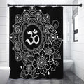 Black And White Om Print Shower Curtain