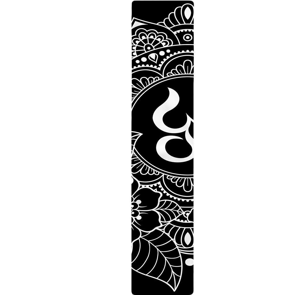 Black And White Om Print Table Runner