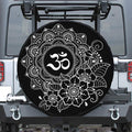 Black And White Om Print Tire Cover