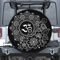 Black And White Om Print Tire Cover With Camera Hole