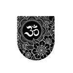 Black And White Om Print Toilet Lid Cover